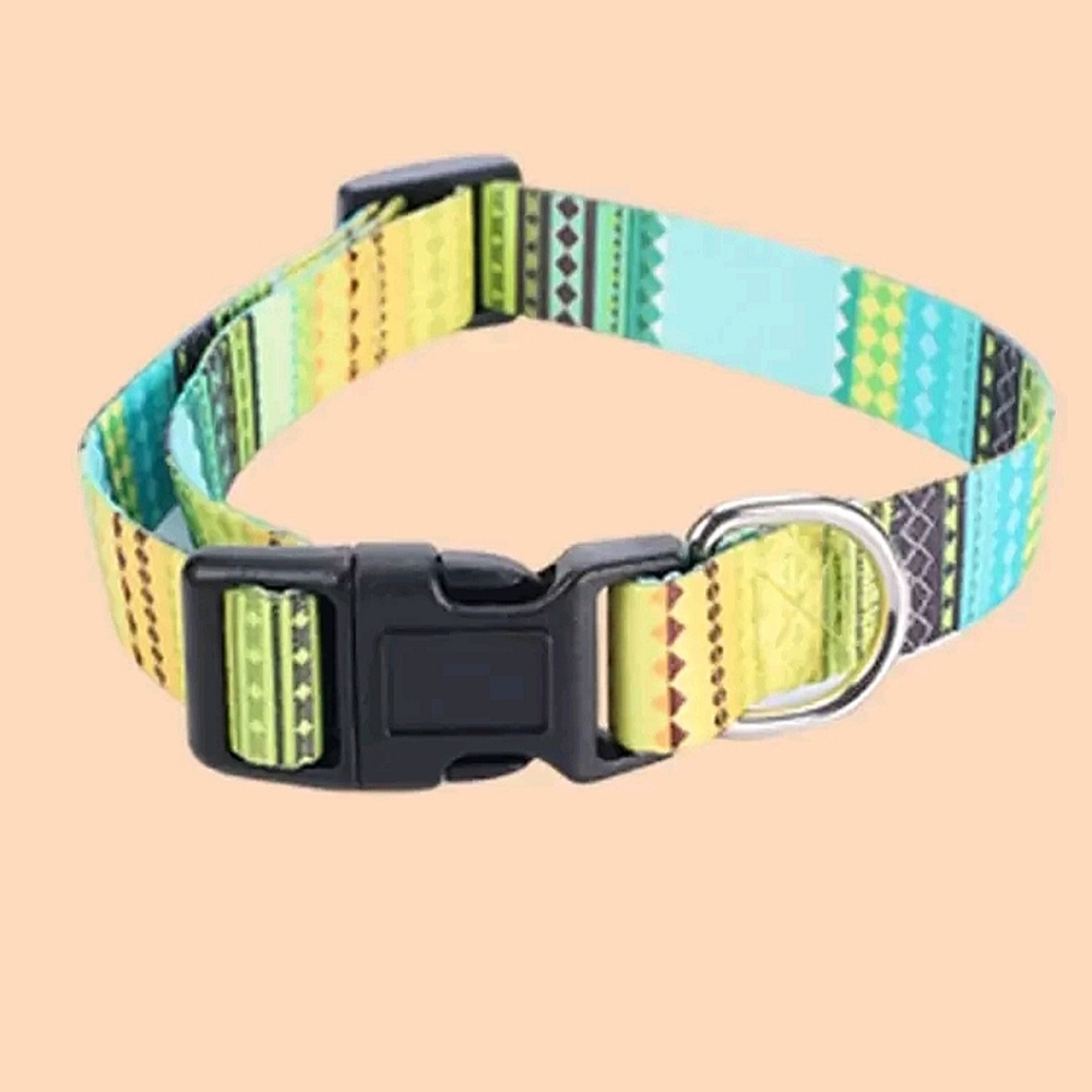 Colorful Geometric Dog Collar